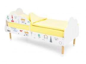 Кровать Stumpa Облако с бортиком рисунок Шале в Сухом Логу - suhoj-log.magazinmebel.ru | фото