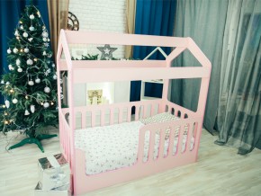 Кроватка-Домик без ящика розовая в Сухом Логу - suhoj-log.magazinmebel.ru | фото