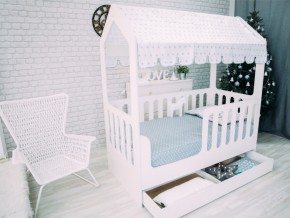 Кроватка-Домик с ящиком белая в Сухом Логу - suhoj-log.magazinmebel.ru | фото