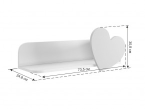 Полка навесная Сердечко G112299 в Сухом Логу - suhoj-log.magazinmebel.ru | фото - изображение 2