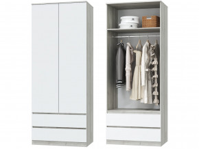 Шкаф для одежды 2х дверный с ящиками Лори дуб серый, белый в Сухом Логу - suhoj-log.magazinmebel.ru | фото