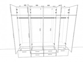 Шкаф распашной 2400К Антрацит в Сухом Логу - suhoj-log.magazinmebel.ru | фото - изображение 2