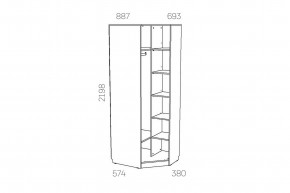 Шкаф угловой Оливия НМ 014.11 Х правый в Сухом Логу - suhoj-log.magazinmebel.ru | фото - изображение 2