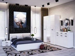 Спальня Нэнси New МДФ Белый глянец холодный, Белый в Сухом Логу - suhoj-log.magazinmebel.ru | фото