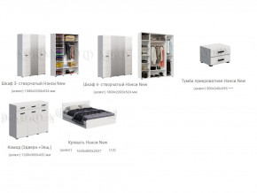 Спальня Нэнси New МДФ Белый глянец холодный, Сонома в Сухом Логу - suhoj-log.magazinmebel.ru | фото - изображение 3