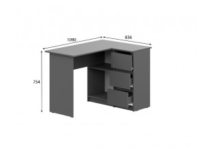 Стол угловой Денвер Графит серый в Сухом Логу - suhoj-log.magazinmebel.ru | фото - изображение 2