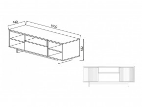 Тумба для ТВА Moderno-1400 Ф5 в Сухом Логу - suhoj-log.magazinmebel.ru | фото - изображение 5