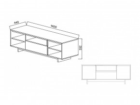 Тумба для ТВА Moderno-1400 Ф6 в Сухом Логу - suhoj-log.magazinmebel.ru | фото - изображение 4