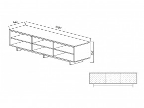 Тумба для ТВА Moderno-1800 Ф1 в Сухом Логу - suhoj-log.magazinmebel.ru | фото - изображение 2