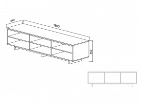 Тумба для ТВА Moderno-1800 Ф6 в Сухом Логу - suhoj-log.magazinmebel.ru | фото - изображение 4