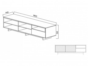 Тумба для ТВА Moderno-1800 В-1 Ф4 в Сухом Логу - suhoj-log.magazinmebel.ru | фото - изображение 4