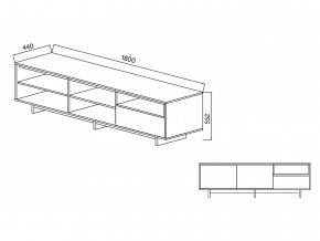 Тумба для ТВА Moderno-1800 В-1 Ф6 в Сухом Логу - suhoj-log.magazinmebel.ru | фото - изображение 4