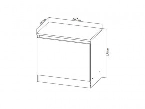 Тумба Мори МПТ600 откидная дверь белый в Сухом Логу - suhoj-log.magazinmebel.ru | фото - изображение 5
